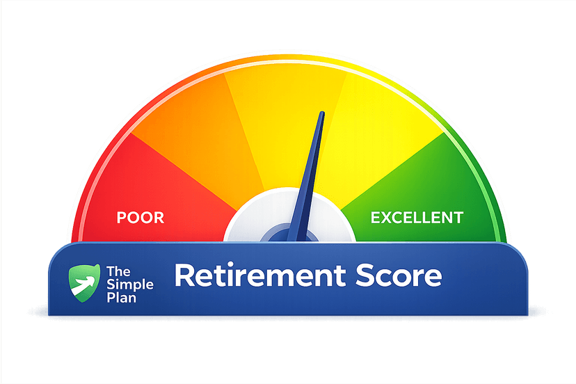 Sample Retirement Score card showing a personalized retirement readiness score
